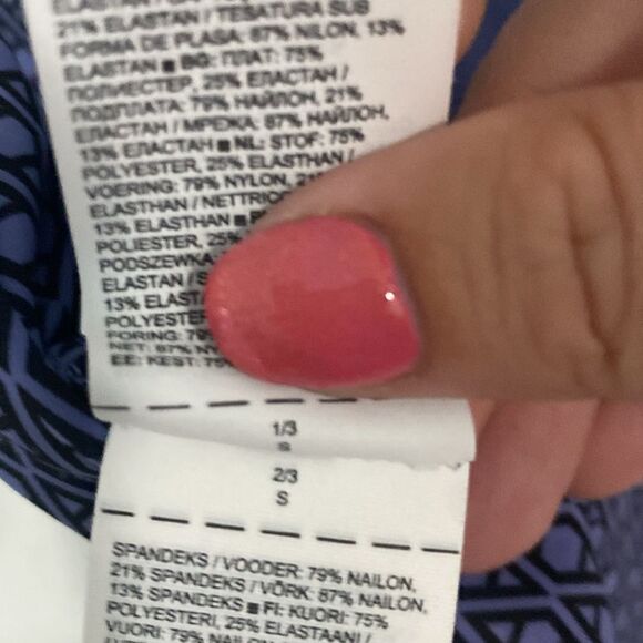 NWOT- Athleta-Ultimate Ease Fit And Flare Blue Purple Printed Dress- Size Small - Picture 15 of 15